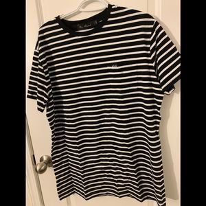 Ever Forward Black and White Stripe Tee